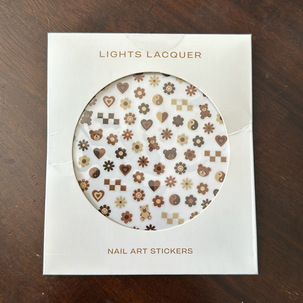 Lights Lacquer nude nail stickers